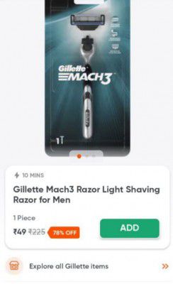 Gillete mach3 Razor Light Shaving Razor For Men