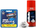 Gillette Flexball Fusion ProGlide Blades - 8 Cartridges & Gillette Classic Regular Pre Shave Foam, 418g with 33% Extra Free...
