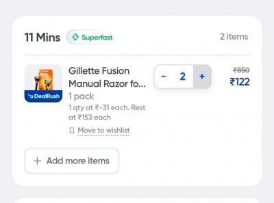 Gillette Fusion Manual Razor for Men with styling back blade