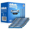 Gillette Mach 3 Shaving Blades- Pack of 16 (Cartridges)...
