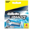 GILLETTE Mach 3 Turbo Cartridge  (Pack of 4)...