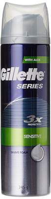 Gillette Series 3x Protection Sensitive Shave Foam Aloe - 245 g