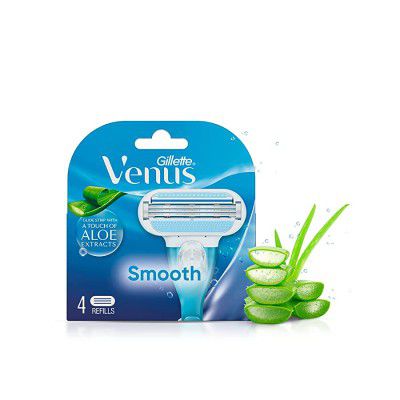 Gillette Venus Hair Removal Razor Blades/Refills/Cartridges for Women - 2 Pieces (Aloe Vera Glidestrip)