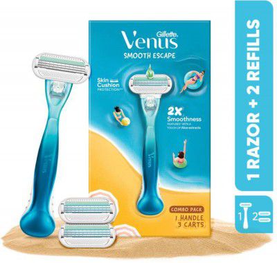Gillette Venus Smooth Combo pack | Razor plus 2 refills
