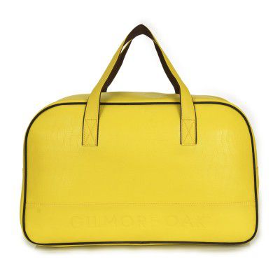 Gilmore Oak D'Bold Duffle Bag for Travel Stylish Leatherette Luggage 25 L, Yellow