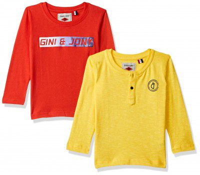Gini & Jony Baby-Boys T-Shirt Pack of-2