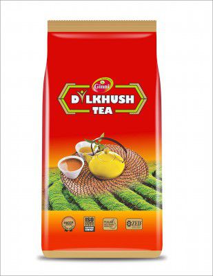 Ginni Dilkhush Loose CTC Tea, 1 kg | Black Tea | Rich, Aromatic & Strong Flavour | Kadak Chai Patti | Tea 1 kg Pack | Tea 1kg