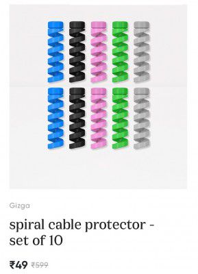 Ginza Spiral Cable Protector Set of 10