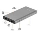 Gionee 10000mAh Li-Polymer Slim Design Power Bank with Power Indicators and 2 Output Ports (Fast Charging, 12W) PB10K2...