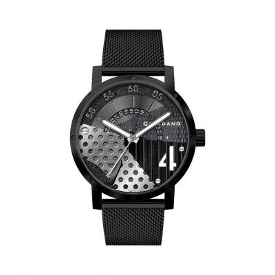 Giordano Analog Black Dial Mens Watch with Black Band