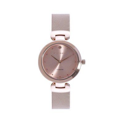 Giordano Analog Rose Gold Colour Women's Watch with Rose Gold Band