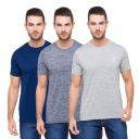 Giordano Men's Round Neck, Crew Neck Dry-Fit Tshirt - Pack of 3 Multicolour...