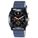 Giordano Mens Blue Leather Strap Multifinctional Watch- 1751-05...