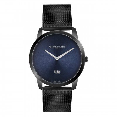 Giordano Slim Watch Collection Analog Watch for Men & Boys | Mesh Metal Band with Stainless Steel Case Round Shape Water Resistant Wrist Watch - GD-4064
