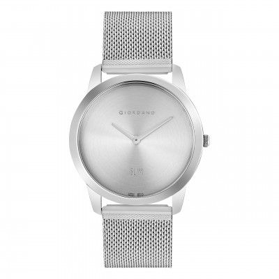 Giordano Slim Analog Watch for Mens & Boys with Silver Metal Mesh Band- GD-4064-11