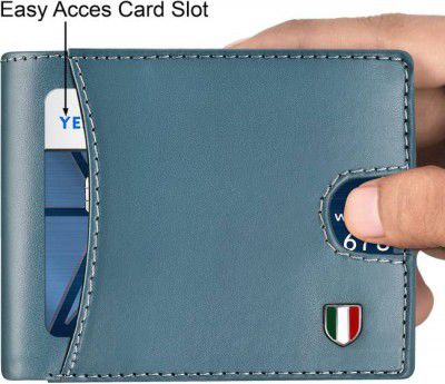 GIOVANNY Men Casual, Formal Blue Artificial Leather Wallet  (4 Card Slots)