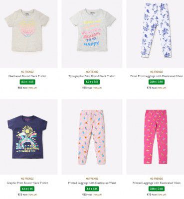 Ajio : Girl's Clothing Starts ₹60