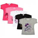 Girls' Cotton T-Shirt | Regular Fit T-Shirt | Baby Girl T Shirt ( Pack of 5)...