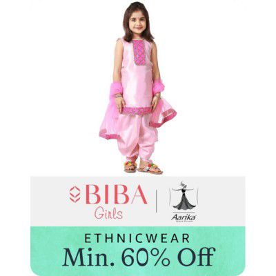 Girl's Ethnic Wear from Biba & Aarika @ minimum 60% off