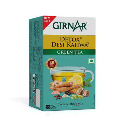 Girnar Detox Green Tea - Desi Kahwa (36 Tea Bags) 90 gm