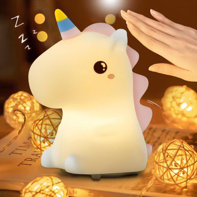 GITGRNTH Silicone Unicorn Night Light for Kids 