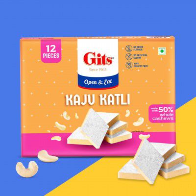 Gits Kaju Katli 125 Gm X 1 Box (12 Pieces) 
