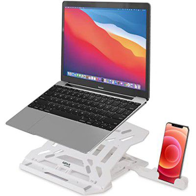 GIZGA ESSENTIALS Adjustable Laptop Stand (White)