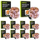 GIZGA Essentials Copper LED Fairy String Lights with USB, High Brightness, Low Power Consumption, Indoor Outdoor Decoration, Diwali Light, Christmas Decor, Party Light, 3 Meter, White, Pack of 10...