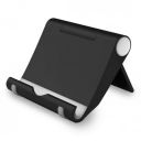 GIZGA essentials Portable Tabletop Mobile Holder, Dock for iPad, Smartphone, Kindle, E-Reader, Fully Foldable, Adjustable Angle, Anti-Slip Pads, Rubber Protection | Black...
