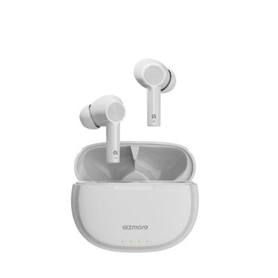 GIZMORE CURVEPOD 855 in-Ear TWS with Up to 50Hrs Playtime | BT v5.3 | Type-C Fast Charging Earbuds (White)