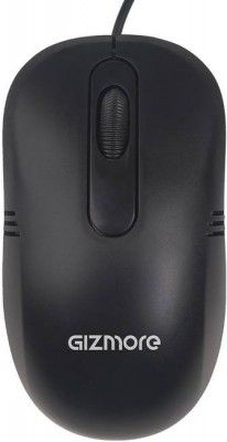 Gizmore GIZ-M001 Wired Ambidextrous Optical Mouse  (USB 2.0, Black)