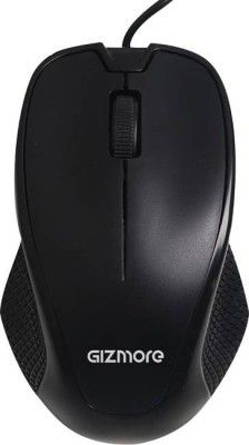 Gizmore GIZ-M002 Wired Ambidextrous Optical Mouse (USB 2.0, Black)