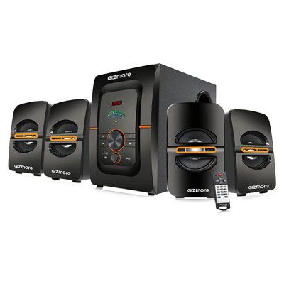 GIZMORE GIZ Squad Pro 4110 50W Bluetooth, AUX, USB, FM Radio & Micro SD Card 4.1 Channel Home Theatre (Black)