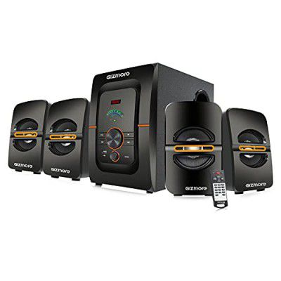 GIZMORE GIZ Squad Pro 4110 50W Bluetooth, AUX, USB, FM Radio & Micro SD Card 4.1 Channel Home Theatre (Black)