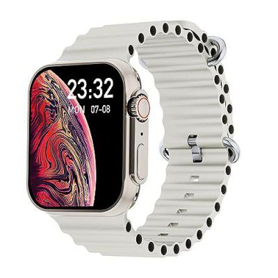 GIZMORE GizFit Vogue Bluetooth Calling Smartwatch | 1.95 Inch HD Display | 600 NITS Smartwatch (Gray)
