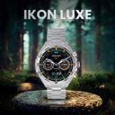 GIZMORE IKON Luxe 3.93cm (1.55) FHD Display | AOD with 600 NITS I BT Calling Smartwatch (Silver)...