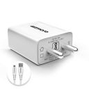 GIZMORE PA602 Pro Micro 2.4 A V8 Charger with Detachable Cable (White, Cable Included) (602 PRO Micro)...