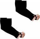 GJSHOP 2 Pairs Sun Protection Cooling Sports Exercising Trvelling Cycling Gloves  (Black)...
