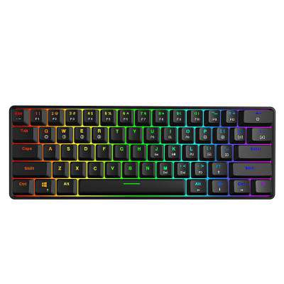 GK61 Hot Swappable Mechanical Keyboard - 61 Keys Multi Color RGB Illuminated LED Backlit Wired Gaming Keyboard, Waterproof Programmable, for PC/Mac Gamer, Typist, Tactile (Gateron Optical Brown)