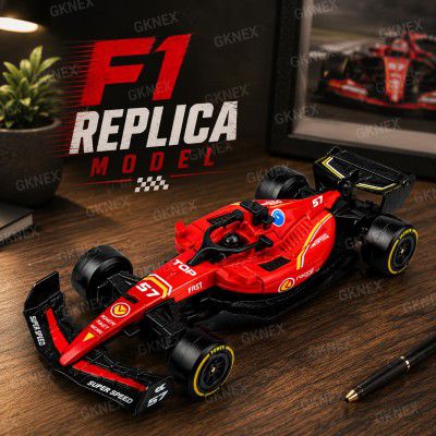 GKNEX Formula 1 Alloy Pull Back Race Car Toy Metal Model Collectible Kids (Multicolor, Pack of: 1)