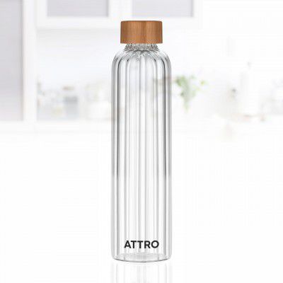 ATTRO Glassox Glacia High Borosilicate Screw Glass Bottle – 750ml