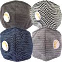 Glammore Cotton Unisex Anti-Pollution Reusable 2 Ply Cloth Mask with Breathing Valve - Assorted Print & Color, Free Size...