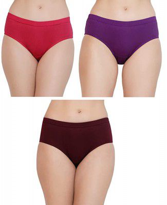 GLAMORAS Women Cotton Mid Rise Hipster Panty Underwear Everyday Briefs Multicolor Size M-3XL