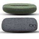 GLAMORSTYLE Linen PU Leather Cases Pouch For Eyewear Sunglasses Spectacles Goggles For Men & Women (Combo Of 2)...