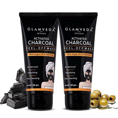 Glamveda Activated Charcoal Peel Off Mask 100gm Pack Of (2)