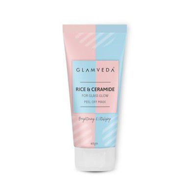 Glamveda Rice & Ceramide Korean Glass Skin Peel off Mask | Reduces Signs of Ageing | Peel off Face Mask for Men & Women | 60gm