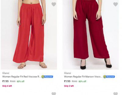 Glansi Palazzos upto 80% Off