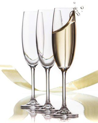 Glass jar® Crystal Wine Glass Red or White Wine, Champagne Flute Wine Glass Set, Long Wine Glass Set - Clear, 180 ml, Pack of (2)
