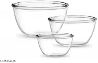 Glass Mixing Bowl (Clear, Pack of 3)