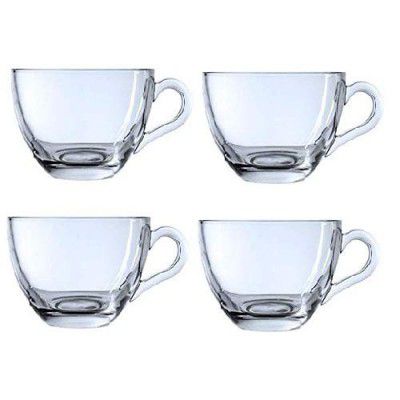 Glassware Tea Mug - 4 Pieces, Clear, 220 ml